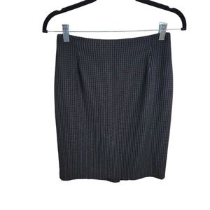 Garfield & Marks Straight‎ Skirt Womens 2 Windowpane Black White NEW